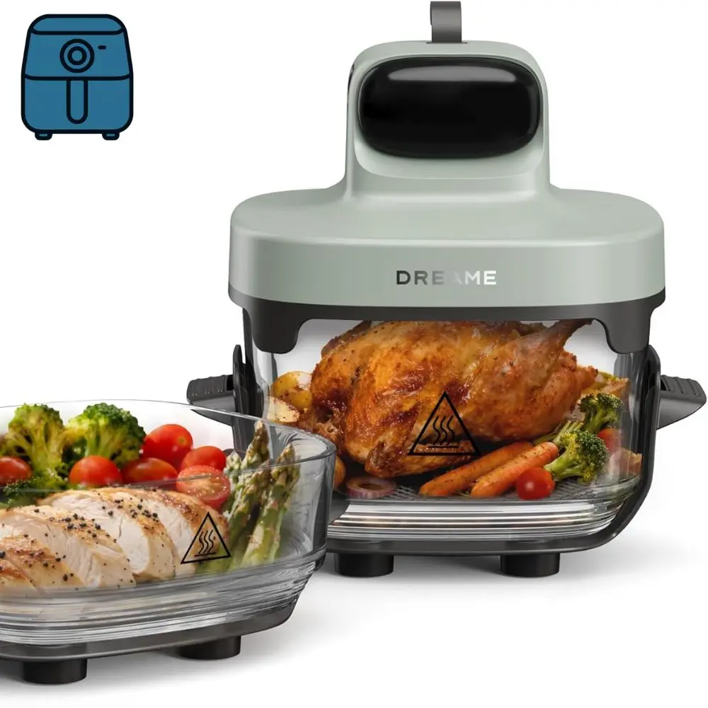 Freidora de aire de cristal Dreame Tasti 360 con cestillo de vidrio